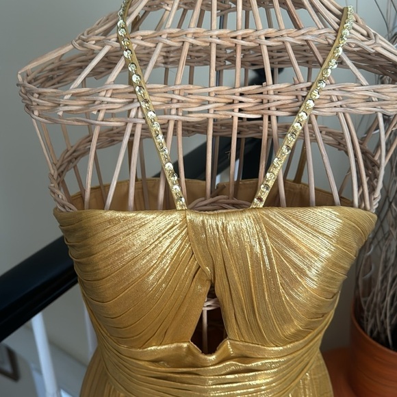 🎉SALE🎉Gold long evening cocktail dress - Picture 4 of 10